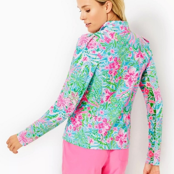 Lilly Pulitzer NWT  Luxletic Niccola mesh panel half zip.  Size M. - Picture 4 of 6